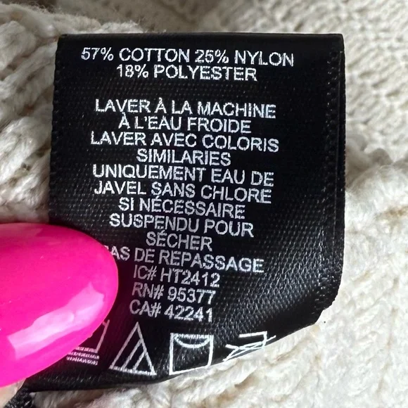 Sanctuary Women’s Pointelle Knitted Jacket Button Up Sweater in Oat size XXL - Picture 8 of 10